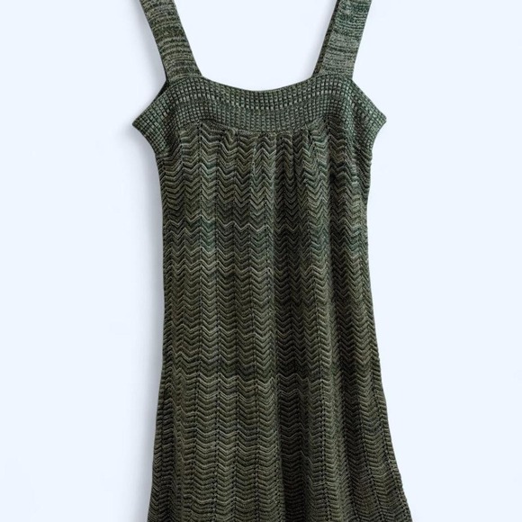Sweater Project Dresses & Skirts - Fairycore Whimsical Y2K Sweater Project Sage Green Knit Mini Tank Dress Sz S